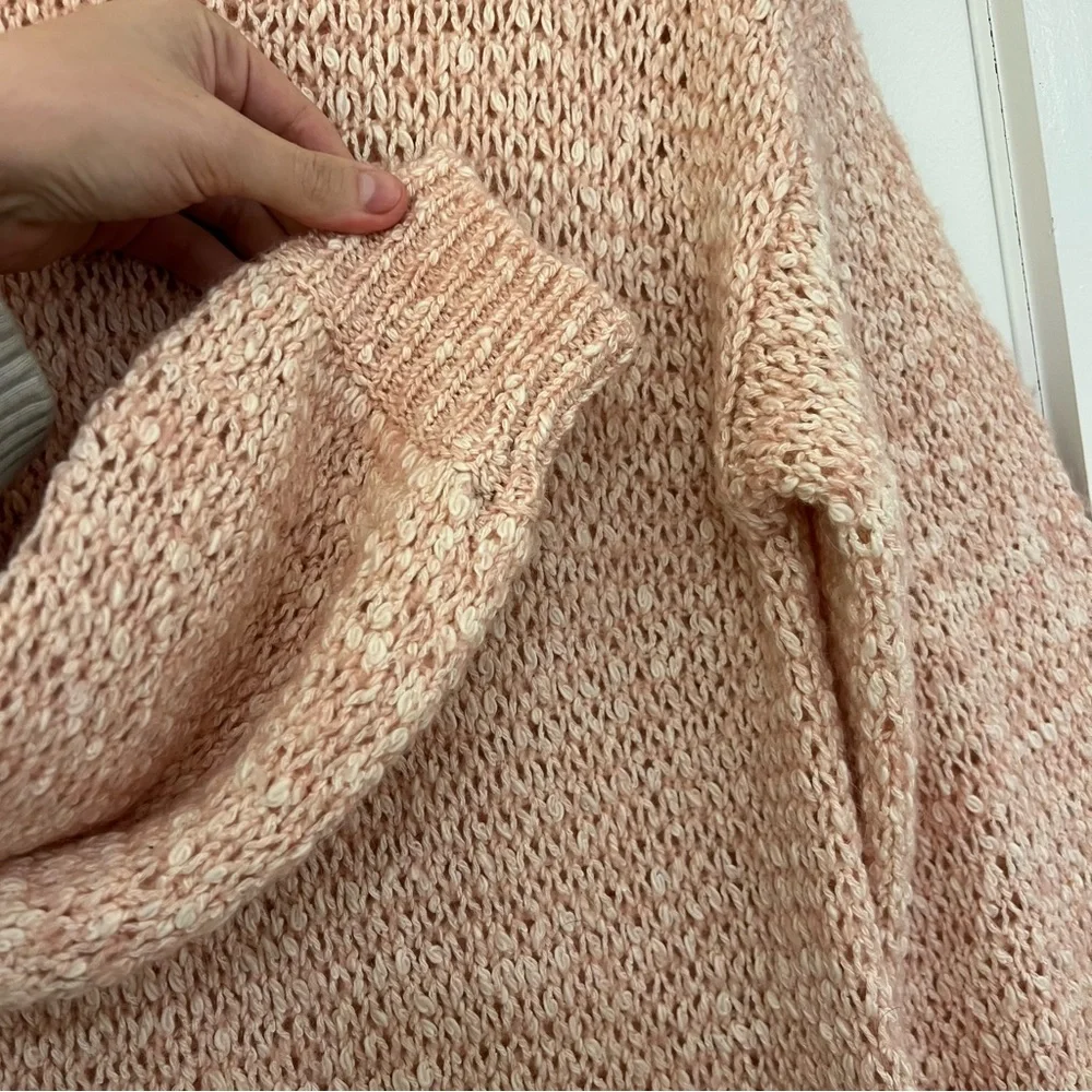 Madewell Baez Pullover Crewneck Sweater Pink Wool Alpaca Blend Size Small - Picture 4 of 10